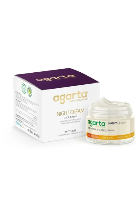 Agarta Doğal Yaşlanma Karşıtı Anti- Aging Gece Bakım Kremi 50 Ml 8699943340421