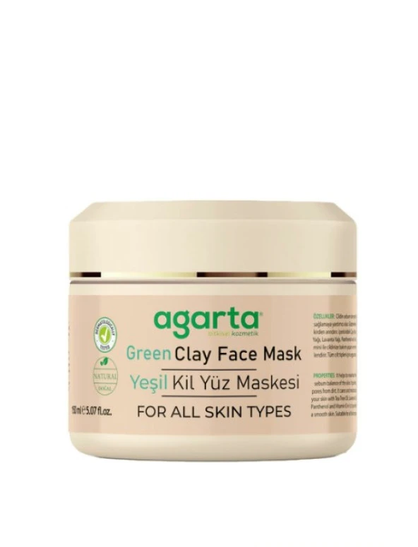 Agarta Doğal Yeşil Kil Yüz Maskesi 150 Ml 8699943342425