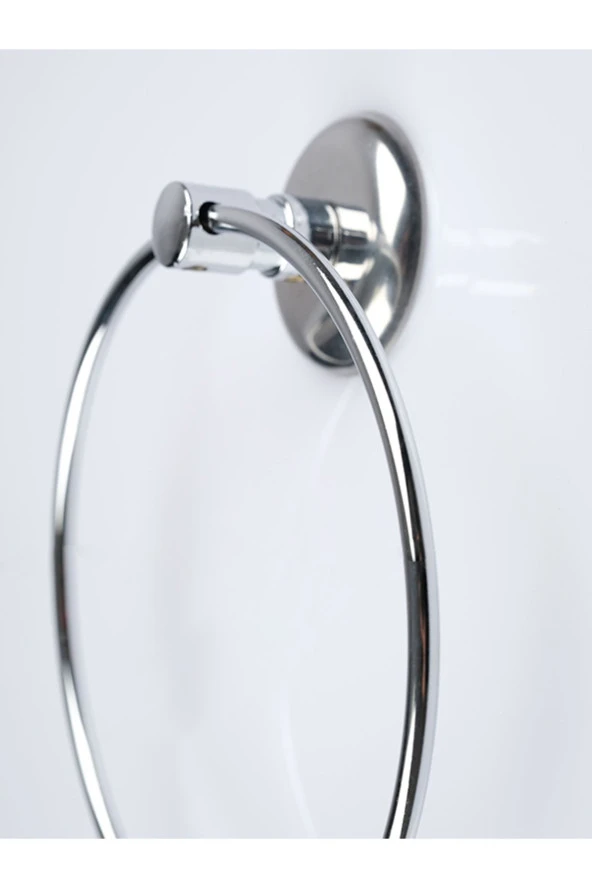 Rosa Paslanmaz Yuvarlak Halka Havluluk Havlu Askılığı 5 Yıl Garanti - Resim 2