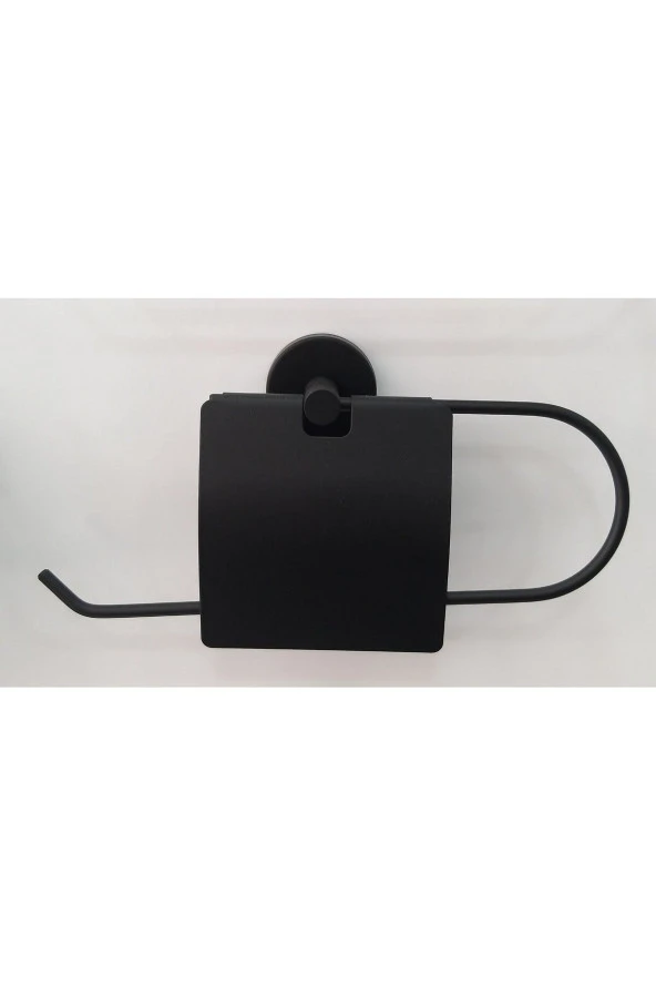 Mat Siyah Kapaklı Solo Havlu Asacağı Solo Havluluk - Ister Yapıştır Ister Montajla - Resim 2