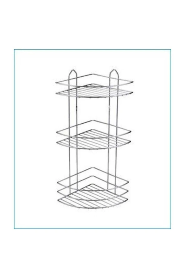 Krom 3 Katlı Köşe Şampuanlık