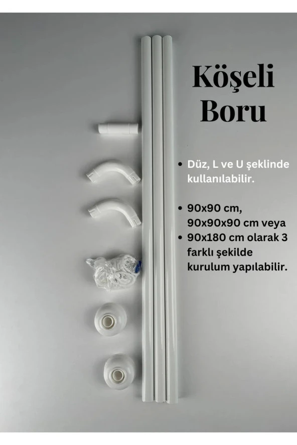 Köşeli Banyo Borusu L Duş Borusu