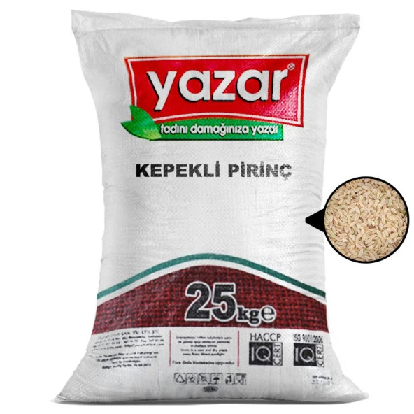 Yazar Kepekli Pirinç(Organık) 25 Kg