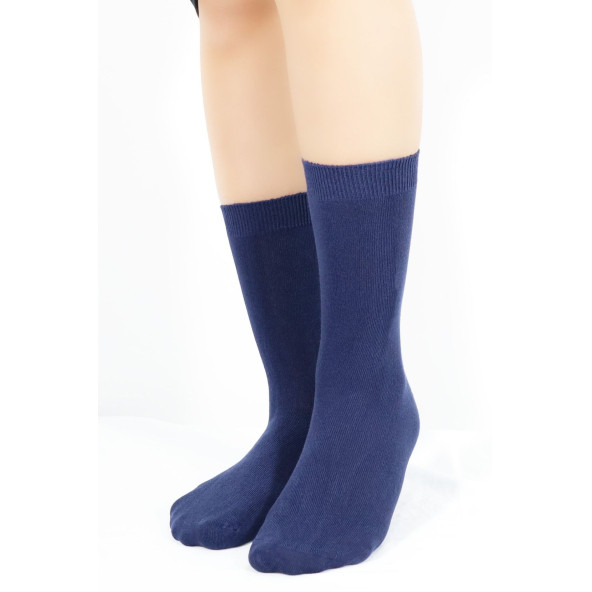 Kadın Çorabı Ter Emici Dikişsiz Extra Soft Model Soket Uzun Bambu Çorap (3 ÇİFT) Asorti Renk - 6