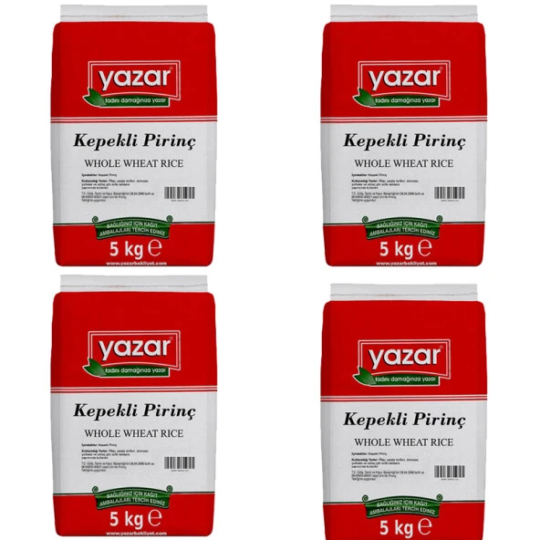 Yazar Kepekli Pirinç (Organık) 5 Kg x 4 Paket - Resim 2