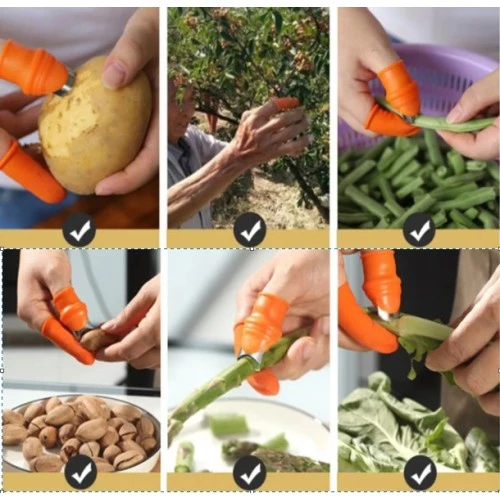 Periboia Pratik Baş Parmak Sebze Kesme Ayıklayıcı Erkek L Set - 4