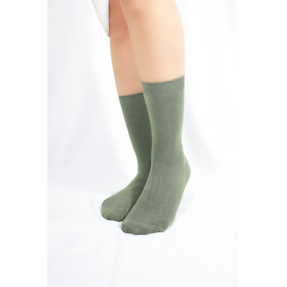 Kadın Çorabı Ter Emici Dikişsiz Extra Soft Model Soket Uzun Bambu Çorap (3 ÇİFT) Asorti Renk - 2