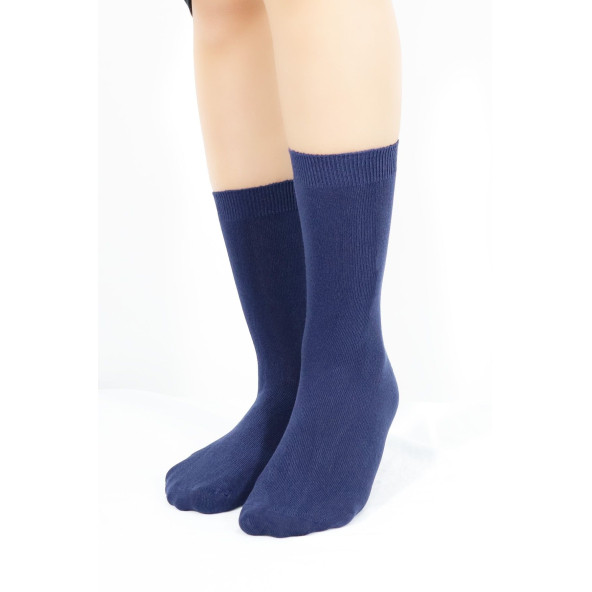 Kadın Çorabı Ter Emici Dikişsiz Extra Soft Model Soket Uzun Bambu Çorap (3 ÇİFT) Asorti Renk - 4