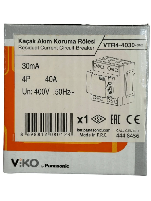 Viko 30mA 40A 4P Kaçak Akım Koruma Rölesi (4 Adet) - 3