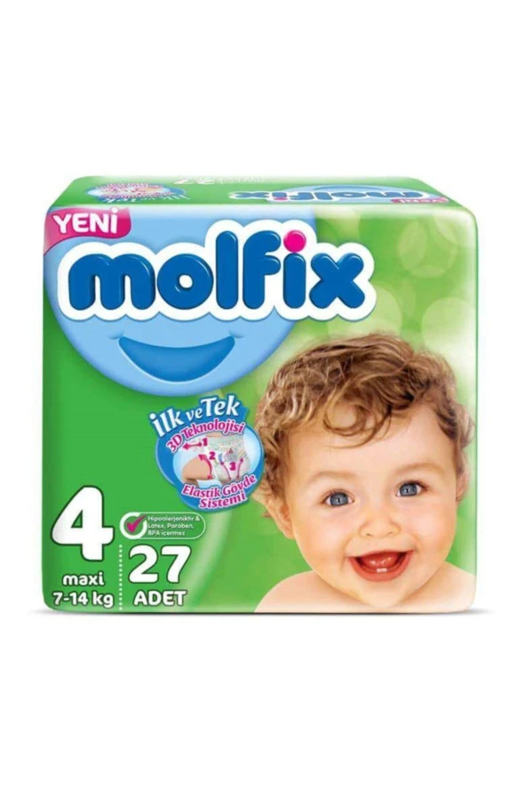 MOLFİX 4 Numara Maxi 27'Li Bebek Bezi ürün görseli