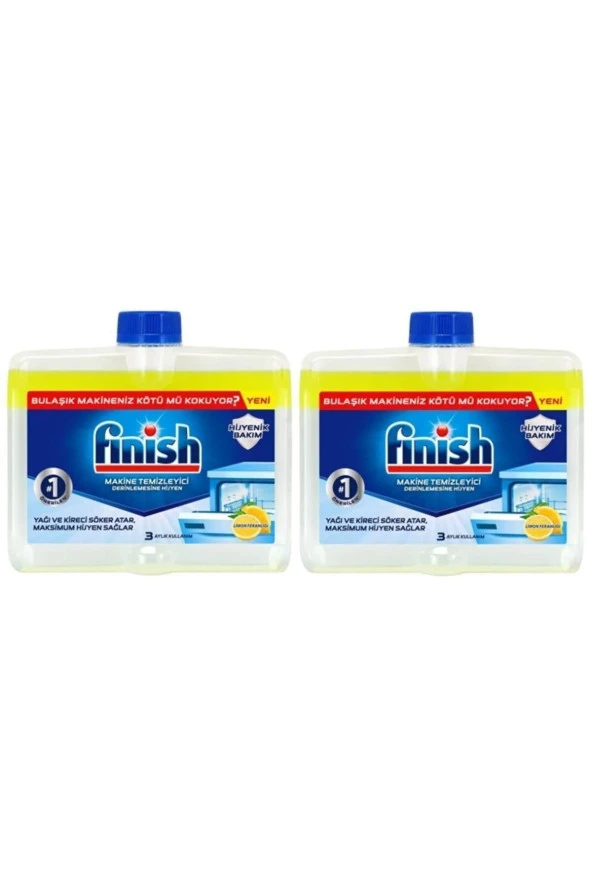 FİNİSH Bulaşık Makine Temizleyici 250 Ml Limon 2'Li Set