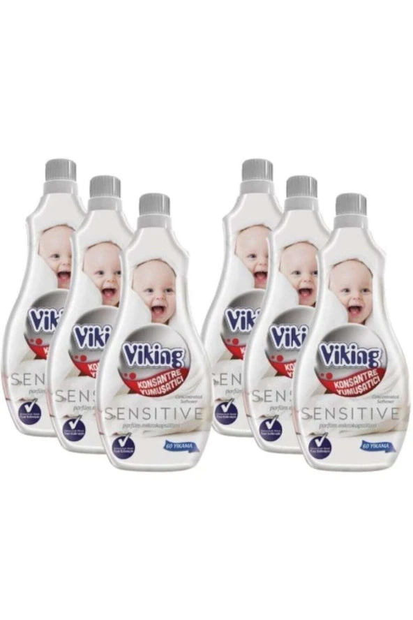 VİKİNG Konsantre Çamaşır Yumuşatıcısı Sensitive 6 X 1440 Ml ürün görseli