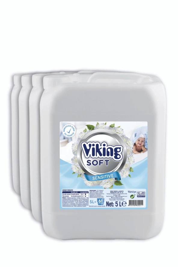 VİKİNG Çamaşır Yumuşatıcısı Sensitive 5 Litre 4 Adet ürün görseli