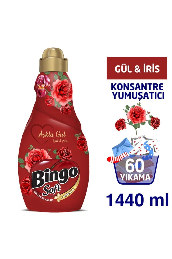 BİNGO Konsantre Yumuşatıcısı 1440 Ml Aşkla Gül