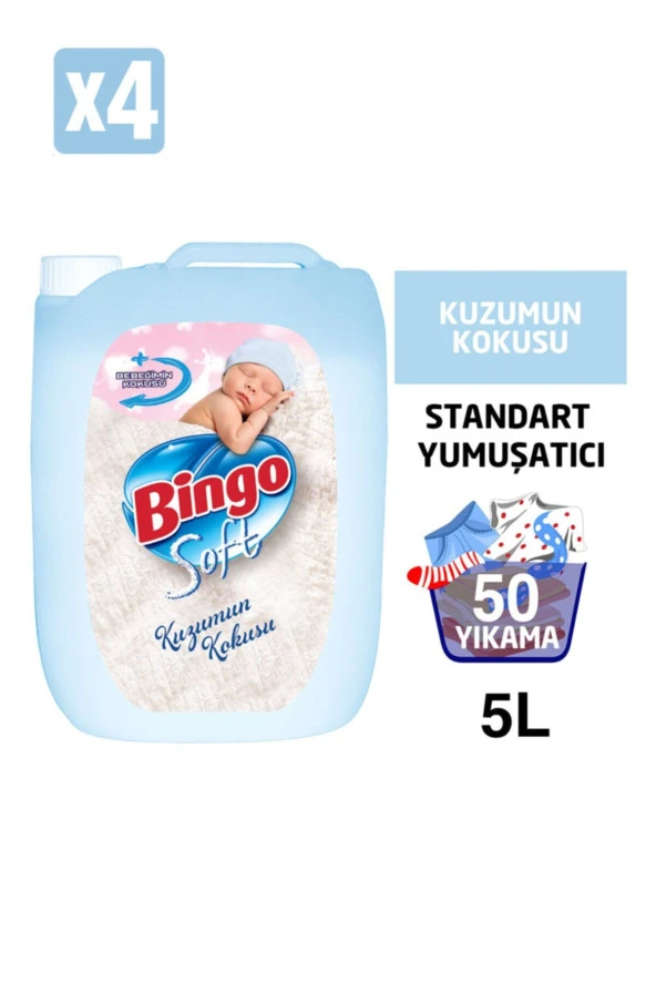 BİNGO Soft 5Lt Kuzumun Kokusu 4 Adet ürün görseli
