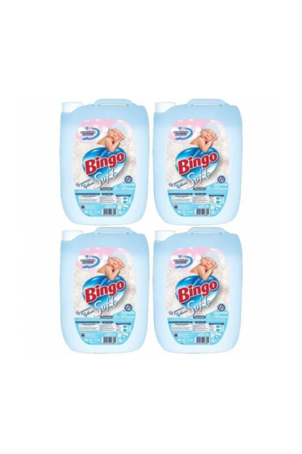 BİNGO Soft Çamaşır Yumuşatıcı Kuzumun Kokusu 5 Litre 4 Adet ürün görseli