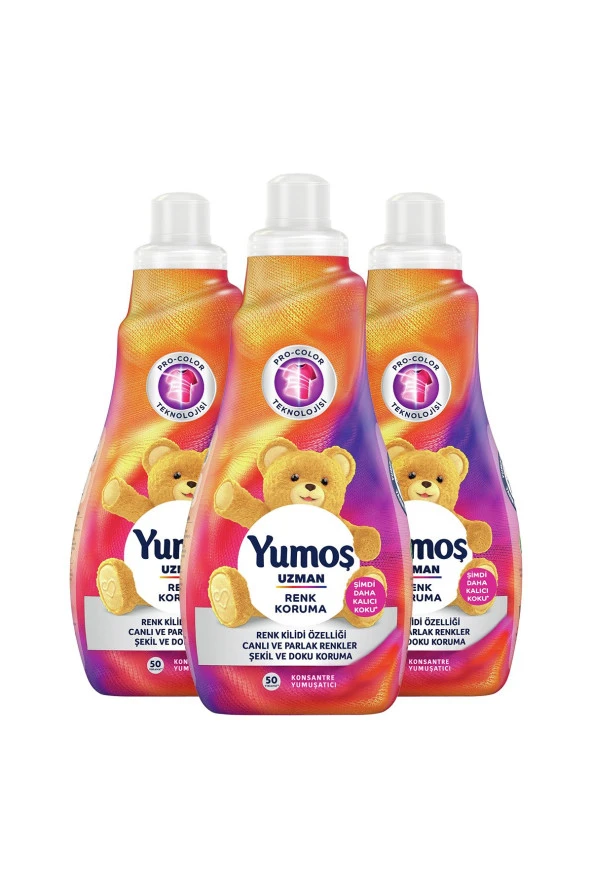 YUMOŞ Uzman Konsantre Çamaşır Yumuşatıcısı Renk Koruma Kalıcı Koku 50 Yıkama 1200 M 3 Adet - Resim 2