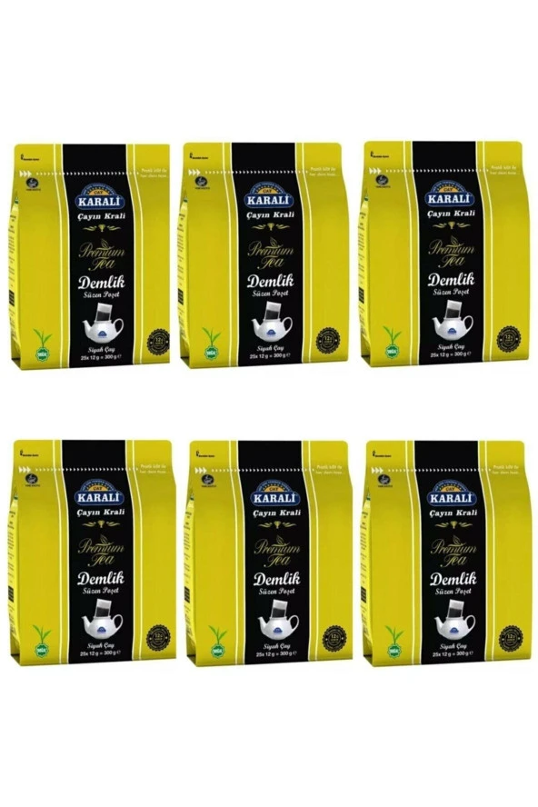 KARALİ ÇAY Karali Premium Demlik 300 Gr X 6 Paket