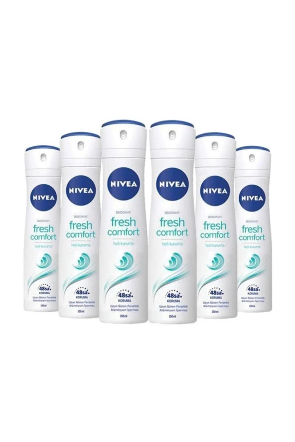 NIVEA Fresh Comfort Kadın Sprey Deodorant 150 Ml X 6 Adet ürün görseli