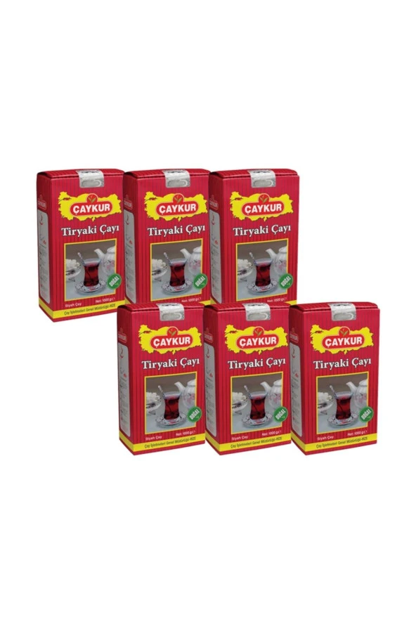 ÇAYKUR Tiryaki Çayı 1000 Gr X 6 Adet = 6 Kg Dökme Çay ürün görseli