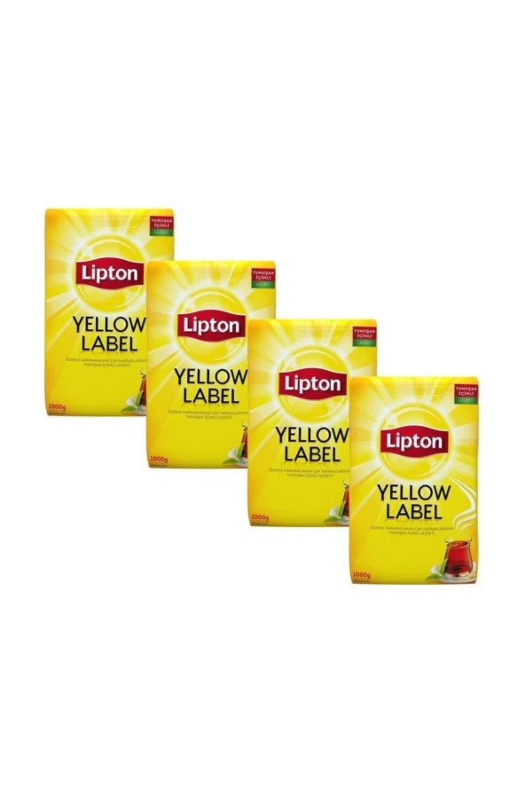 LİPTON Yellow Label Dökme Çay 1000 Gr X 4 Paket = 4 Kg 86906390003152