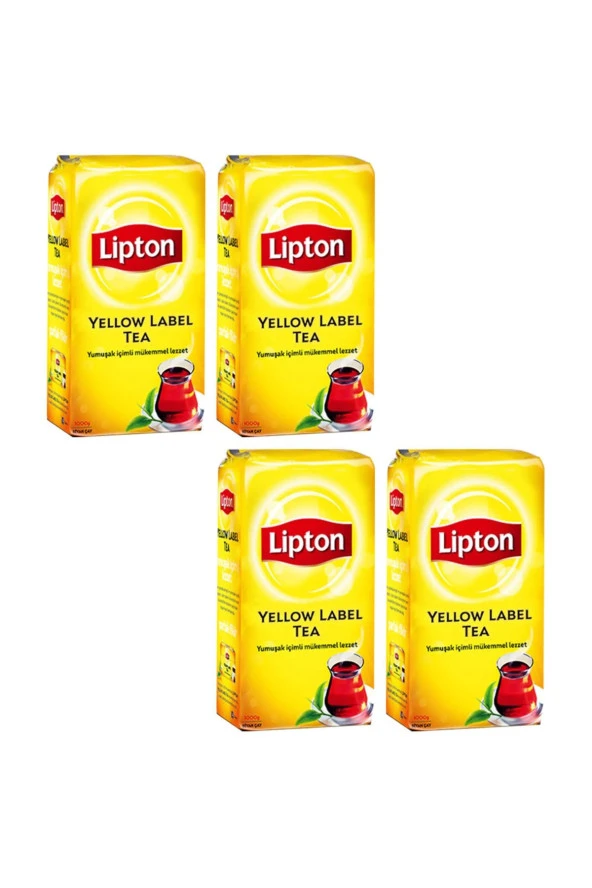 LİPTON Yellow Label Dökme Çay 1000 Gr X 4 Adet = 4 Kg Dökme Çay
