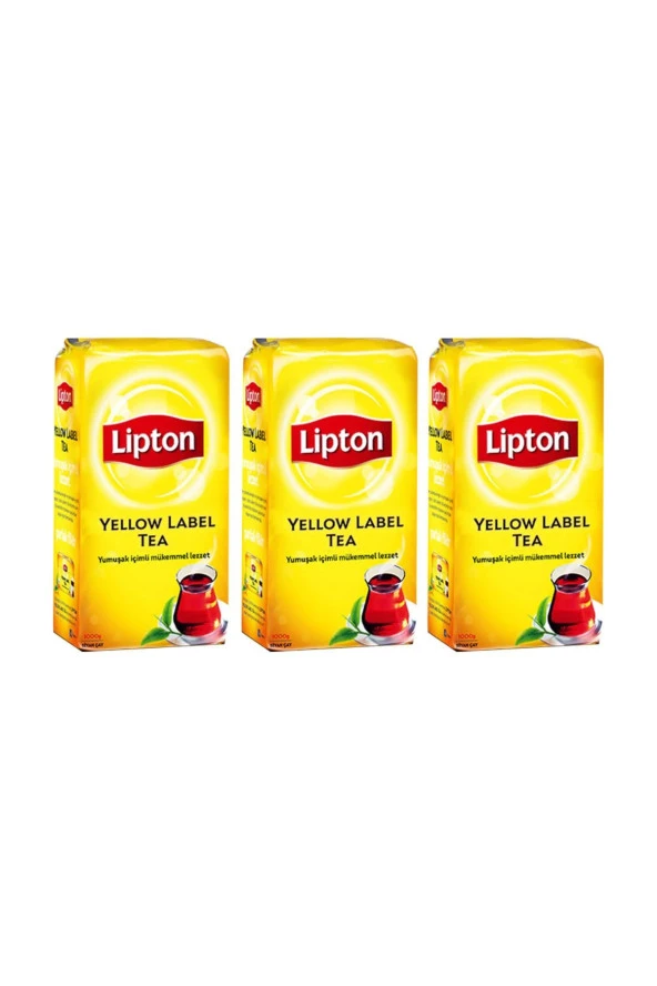 LİPTON Yellow Label Dökme Çay 1000 Gr X 3 Adet = 3 Kg Dökme Çay