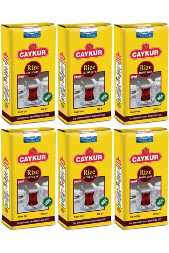 ÇAYKUR Rize Turist Çay 500 Gr X 6 Paket