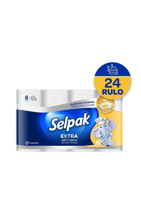 SELPAK ® Extra Yağ Emici Havlu 24'Lü ürün görseli