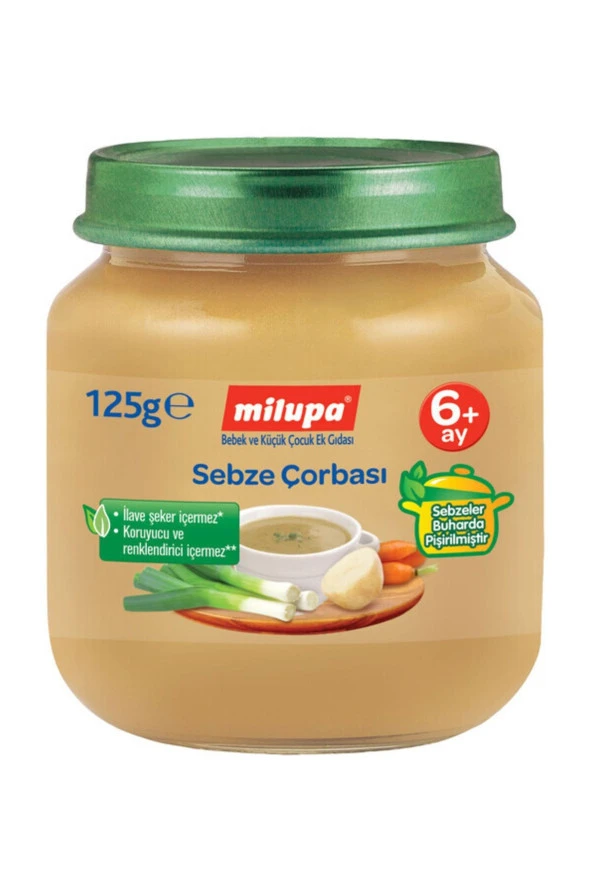 MİLUPA Sebze Çorbası Kavanoz Maması 125 Gr ürün görseli 1