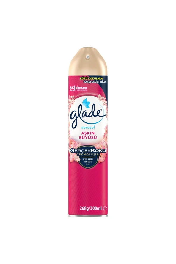 GLADE Hava Tazeleyici Aerosol, Oda Kokusu, Aşkın Büyüsü, 300Ml - Resim 2