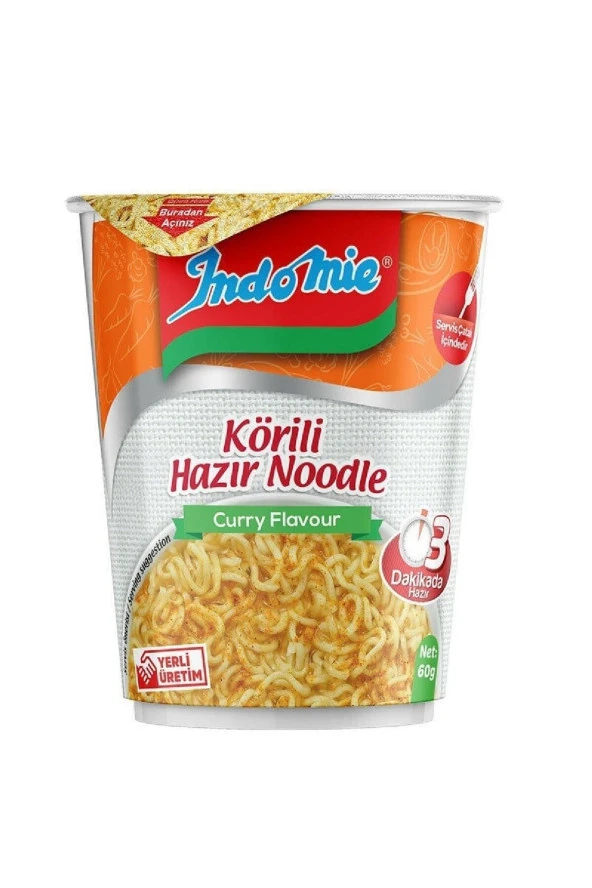 İNDOMİE Hazır Bardak Noddle Köri Çeşnili 60 G ürün görseli 1