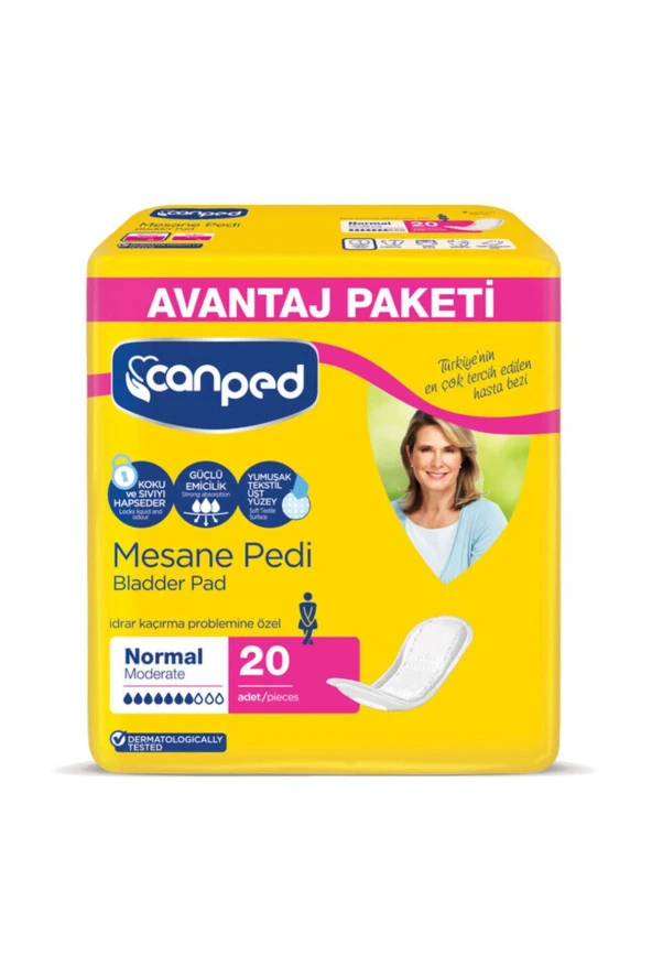CANPED Mesane Pedi Avantaj Pk Klasik M-Orta Boy Normal (Iç Adet 20 Li) Tekli Paket ürün görseli