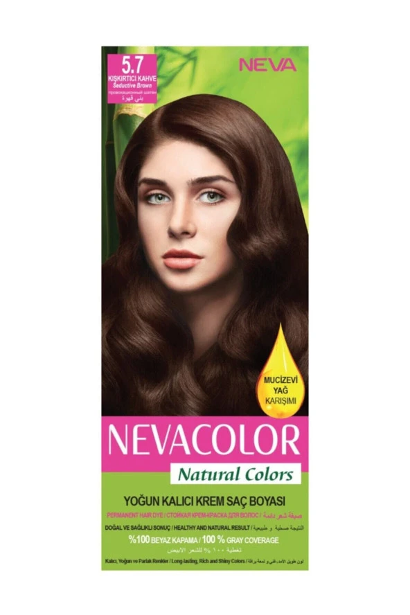 NEVA COLOR Saç Boyası Seti 5.7 Kışkırtıcı Kahve 8698636612241