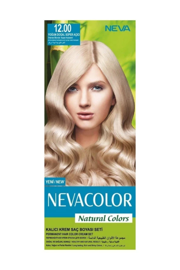 NEVA COLOR Natural Colors Kalıcı Saç Boya Seti 12.00 Yoğun Doğal Süper Açıcı