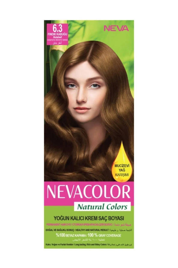 NEVA COLOR Saç Boyası Seti 6.3 Fındık Kabuğu 8698636612272