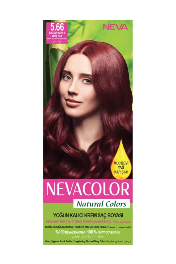 NEVA COLOR Saç Boyası Seti 5.66 Şarap Kızılı 8698636612258