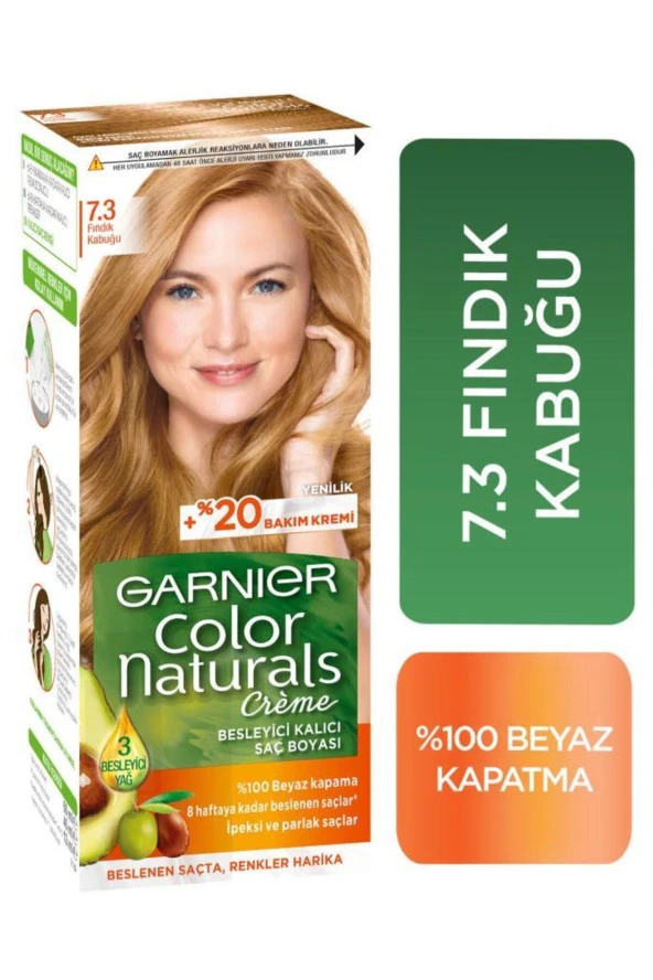 GARNİER Color Naturals Saç Boyası 7.3 Altın Karamel