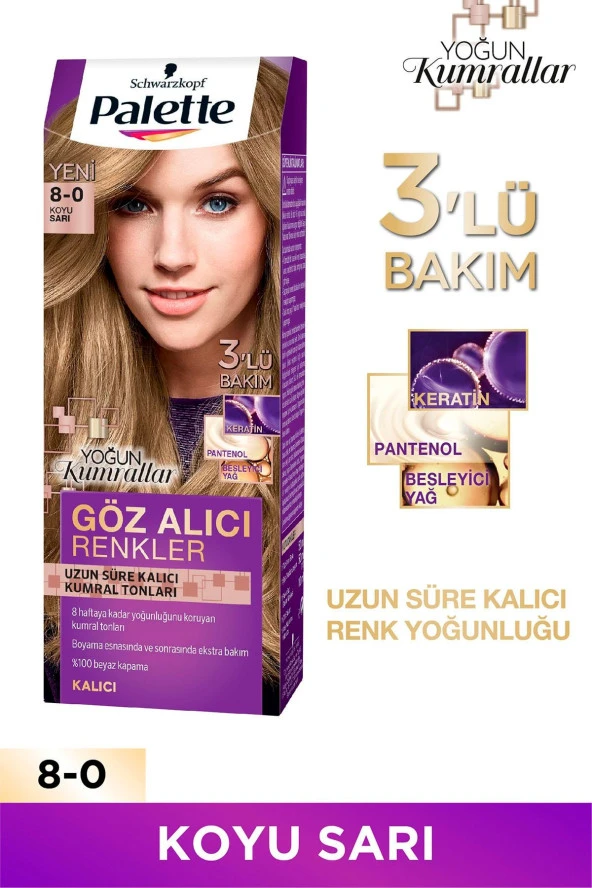 PALETTE Göz Alıcı Renkler 8.0 Koyu Sarı Saç Boyası