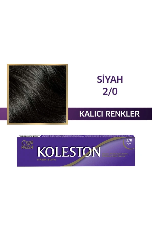 WELLA Koleston Single Tüp Boya 2/0 Siyah - Resim 2