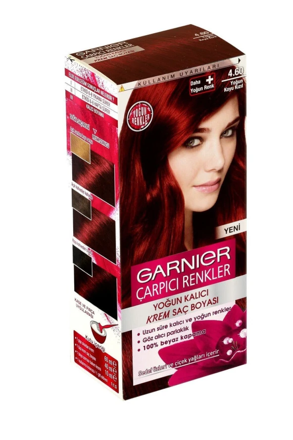 GARNİER Çarpıcı Renkler Saç Boyası 4.6 Yoğun Koyu Kızıl