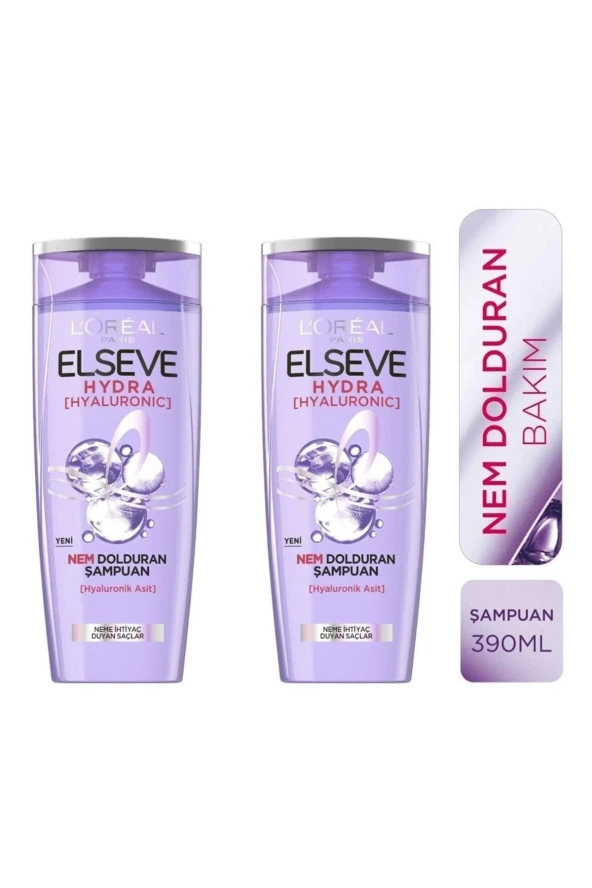 ELSEVE Hydra [Hyaluronic] Nem Dolduran Şampuan 390Ml 3600524063139 (2 Adet)