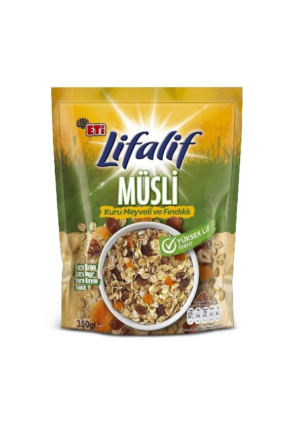 ETİ Lifalif Kuru Meyveli Ve Fındıkli Müsli 350 G