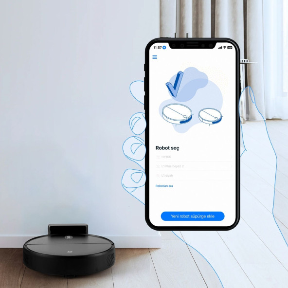 Dersar L1 Plus Robot Süpürge Siyah (Dersar Türkiye Garantili) - 3