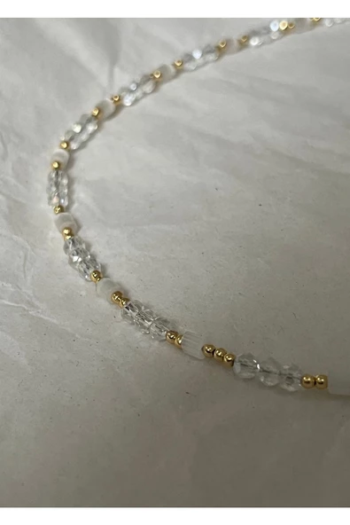 Kalp Detaylı Kristal Taşlı Rhinestone Kalpli Kolye - 4
