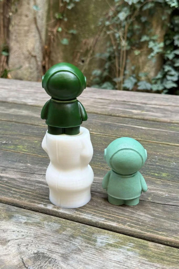 Astronot 3D Tekli Mum Kalıbı ( Silikon ) - 2