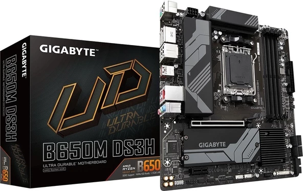 Gigabyte B650M DS3H 6400 MHz (O.C.) DDR5 AM5 mATX Anakart