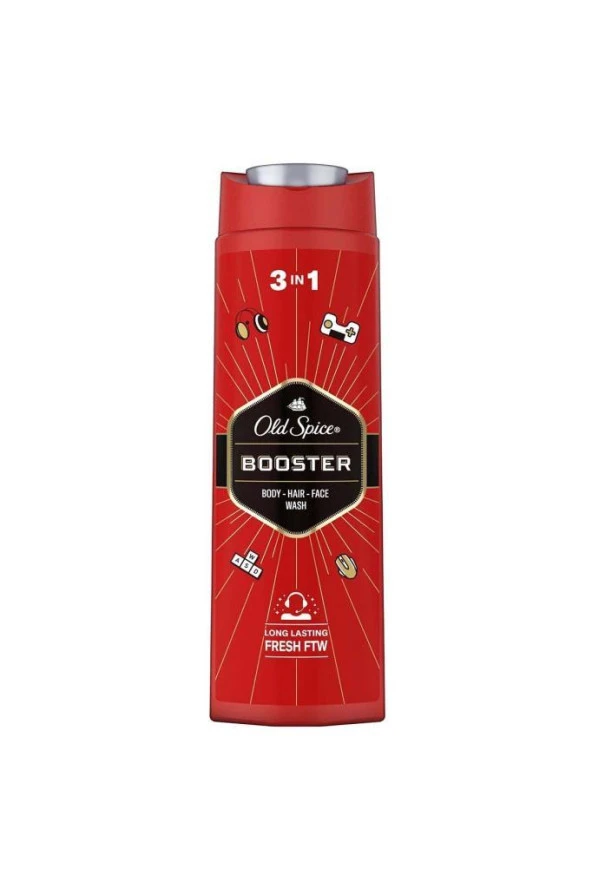 Old Spice Booster 3 In1 Duş Jeli+Şampuan 400 ml