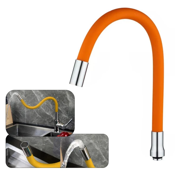 Sunup Esnek Bükülebilir Musluk Batarya Borusu Esnek Musluk Başlığı 20 Cm