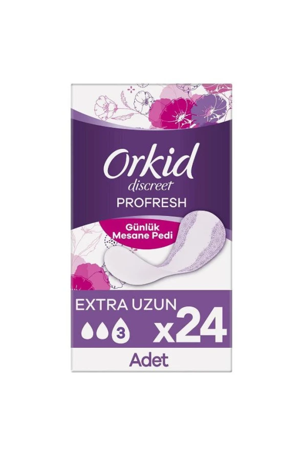 Orkid Mesane Pedi Uzun Süper Ekonomik Paket 24 Ped